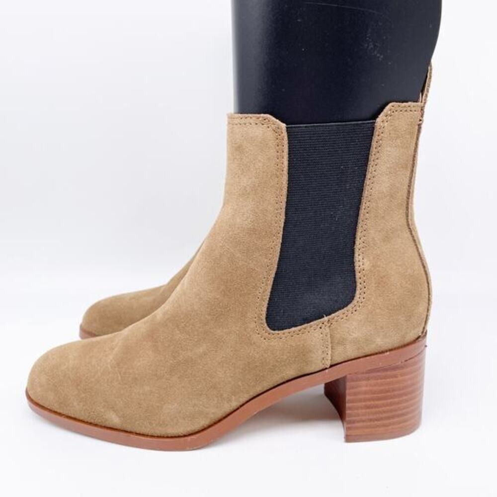 Steve Madden Women's Rhiannon Chelsea Boot Cognac Suede Size 7.5M - Picture 4 of 13